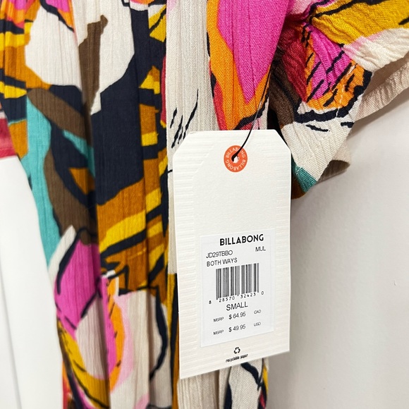 Billabong Both Ways Floral Off the Shoulder Dress. Small. NWT! - Picture 8 of 8